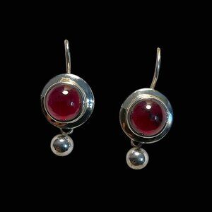 Silpada sterling silver garnet earrings